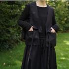 Open-front Cargo Vest Black - One Size