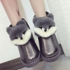 Animal Faux Leather Snow Boots