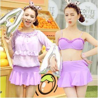 Set: Frilled Bikini + Cover-up
