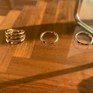 Tiered Band Ring Set (3 Pcs) Gold - One Size