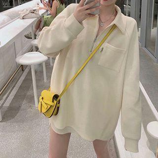 Set: Polo Collar Sweatshirt + Shorts