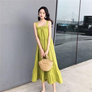 Frilled Loose-fit Sleeveless Dress