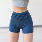 Embellished Yoga Shorts