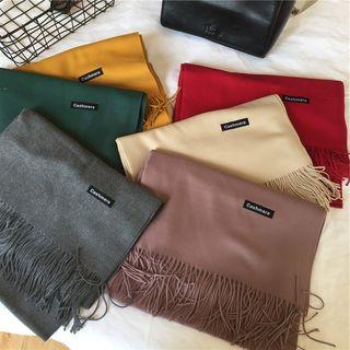 Applique Fringed Scarf