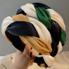Color Block Braided Fabric Face Wash Headband