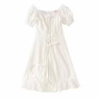 Cap-sleeve Lace A-line Mini Dress
