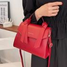Red Faux Leather Crossbody Bag Red - One Size
