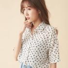 Floral Short-sleeve Shirt Off-white - One Size