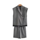 Set: Chained Wrap Vest + Shorts
