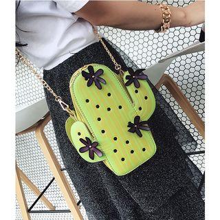 Cactus-shaped Faux-leather Shoulder Bag