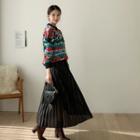 Multicolor Patterned Boxy Sweater