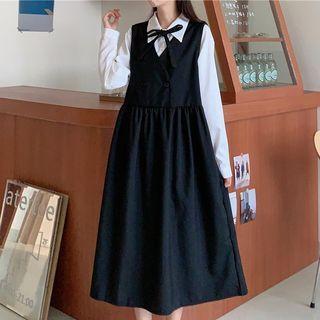 Bow Shirt / Midi Jumper Dress