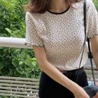 Floral Print Pleated Top