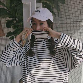 Turtleneck Striped Tee