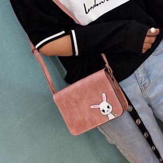 Rabbit Applique Crossbody Bag