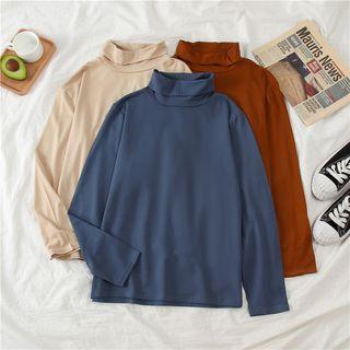 Turtleneck Plain T-shirt / Turtleneck Striped T-short