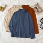 Turtleneck Plain T-shirt / Turtleneck Striped T-short