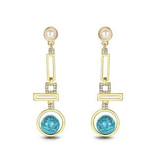 Fashion Earrings With White Austrian Element Crystal