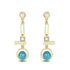 Fashion Earrings With White Austrian Element Crystal