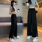 Slit Chiffon Wide-leg Pants
