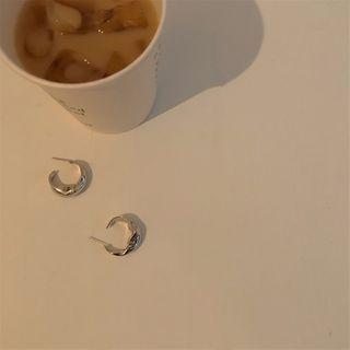 Mini Open Hoop Earring 1 Pair - 925 Silver - Earring - One Size