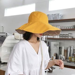 Reversible Sun Hat Reversible - Yellow & Beige - One Size