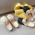 Bow Detail Lace Panel Mules