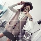 Pocketed V-neck Chunky Knit Vest