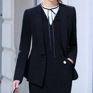 Set: Plain Blazer + Shirt