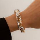 Chunky Chain Alloy Bracelet Gold & Silver - One Size