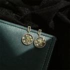 Faux Pearl Alloy Dream Catcher Dangle Earring 1 Pair - 925 Silver Needle - Gold - One Size