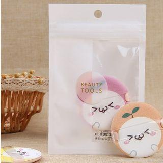 Set Of 2: Cartoon Print Powder Puff 1 Pc - Random Colors - One Size