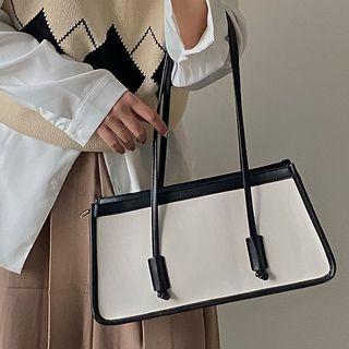 Trapezium Shoulder Bag Black & White - One Size