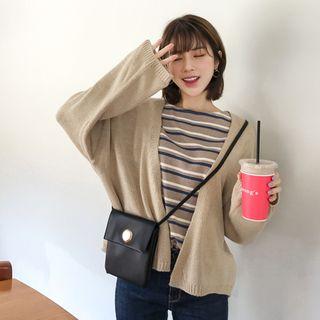 Open Surplice-wrap Loose-fit Cardigan
