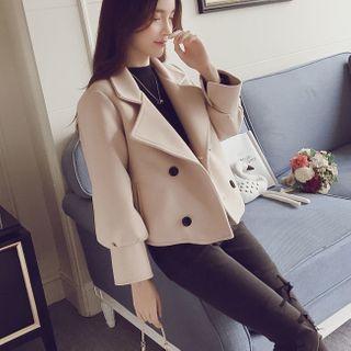 Double-breasted Cropped Jacket / Plain Camisole Top