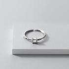 Sterling Silver Cube Ring 1 Piece - S925 Silver - Silver - One Size