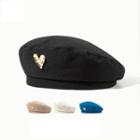 Heart Badge Beret Hat