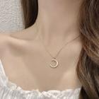 Moon Pendant Alloy Choker 1 Pc - Necklace - Gold - One Size