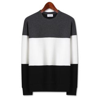 Three-tone Knit Pullover