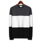 Three-tone Knit Pullover
