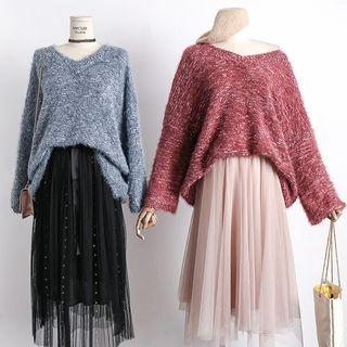 Loose-fit Glitter Knit Sweater