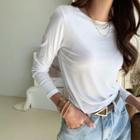 Boatneck Soft-touch T-shirt
