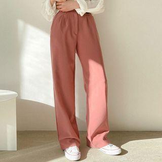 Tab-detail Wide-leg Pants