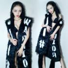 Sleeveless Furry Long Jacket