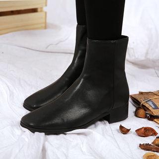 Square-toe Short Boots