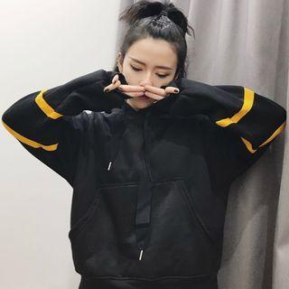 Striped Lettering Hoodie