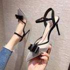 Mesh Stiletto-heel Sandals