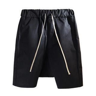 Drawstring-waist Harem Shorts