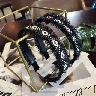 Two-tone Fringed Woven Headband