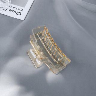 Acrylic Hair Clamp Coffee & Transparent - One Size